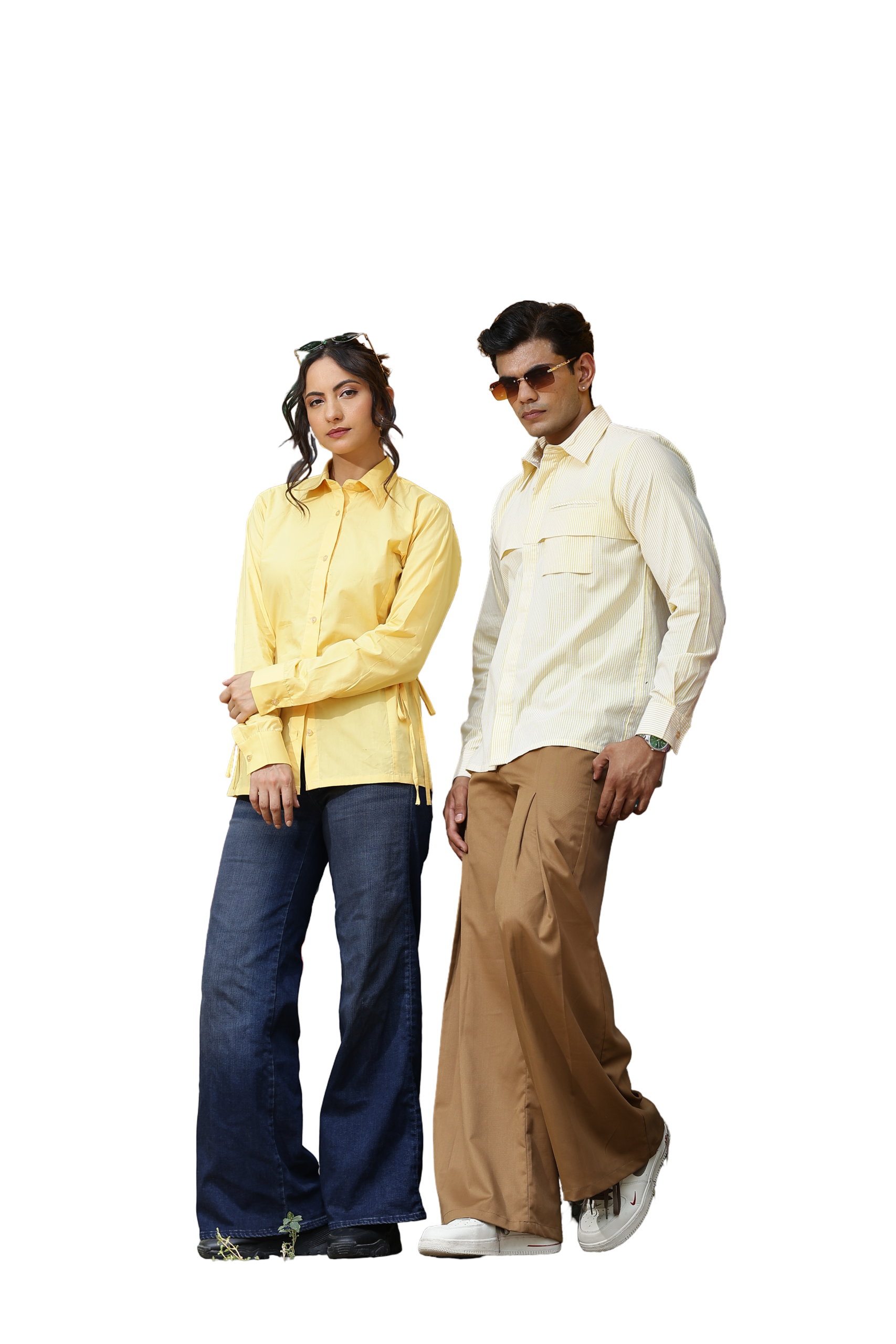 Mustard Yellow Coordinated Couple Outfit - Image 4